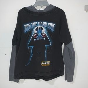 GUC Star Wars Angry Birds Hooded Long Sleeve Tee Shirt Dark Side Darth Vader 4/5